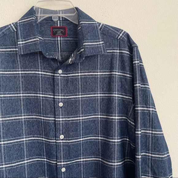 UNTUCKit Slim Cotton Plaided Button Down LS Shirt